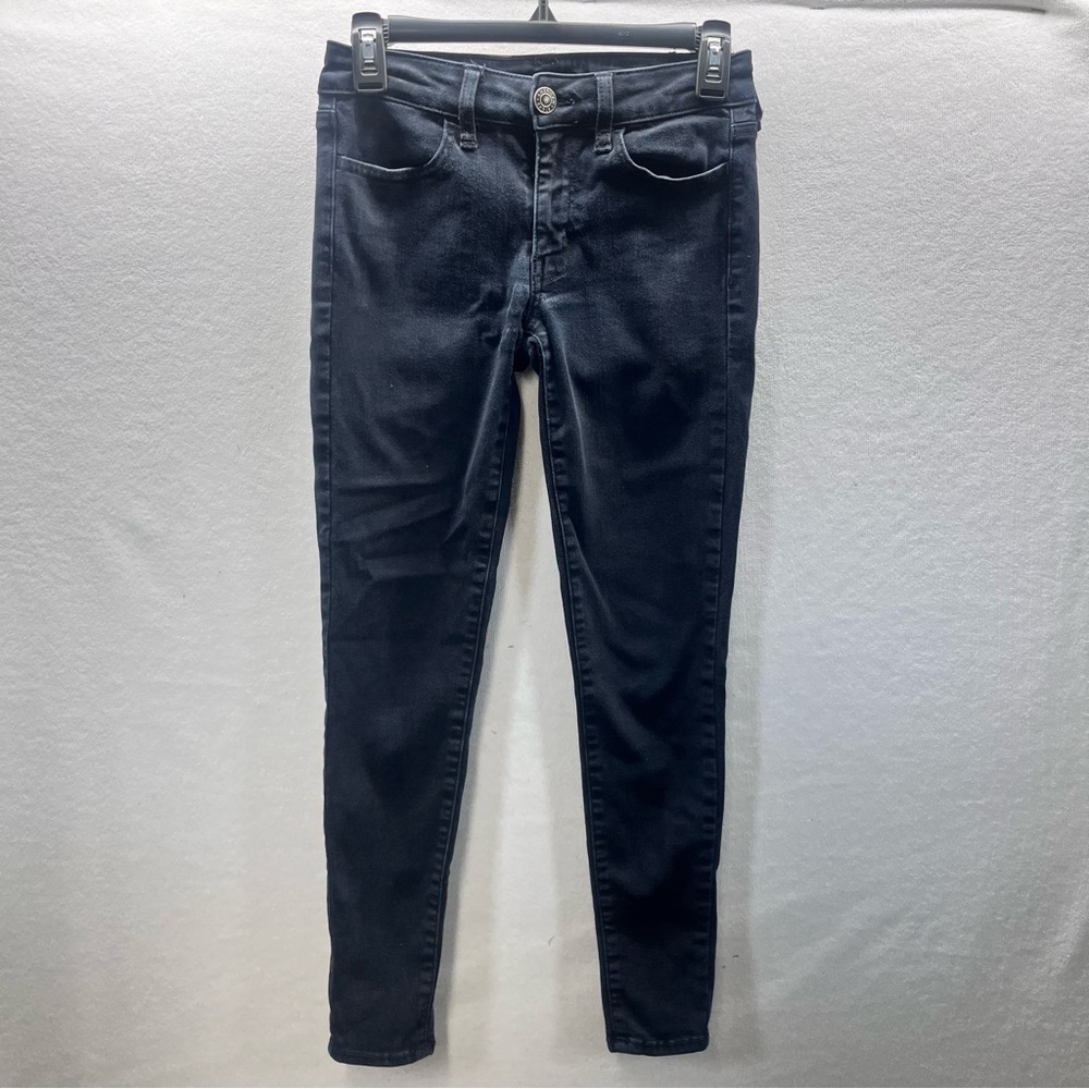 American Eagle‎ Black Jegging Jeans Womens 2 Denim Next Level Stretch 2721